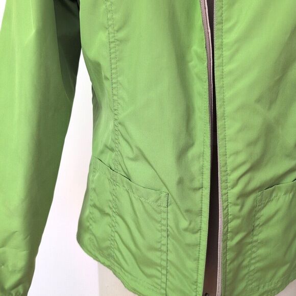 IZOD Reversible Convertible Jacket Vest Windbreaker Womens M Tan Green Excellent - Picture 4 of 6